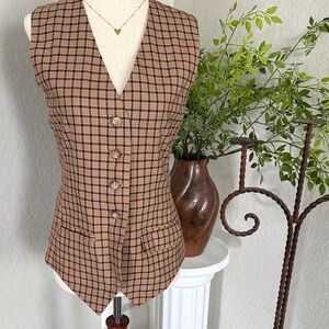 Plaid Button-Up Tank Top